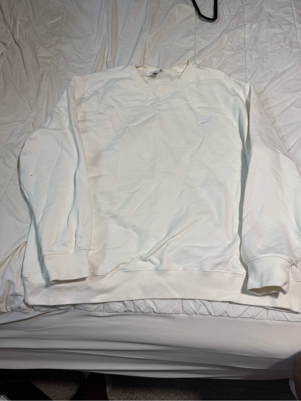 Nike Men's Off-White Crewneck Sweatshirt